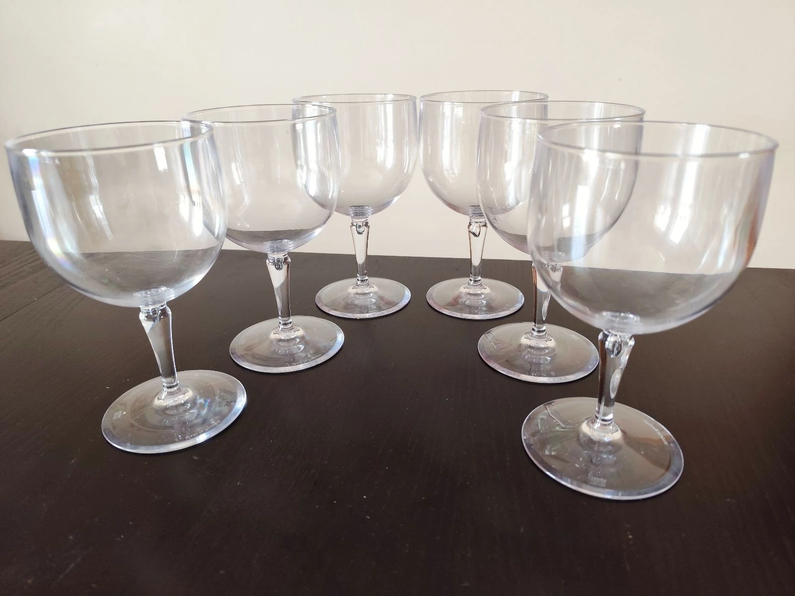 Lote de 6 Copos com Pé Transparentes - Plástico (Novos) – photo 2